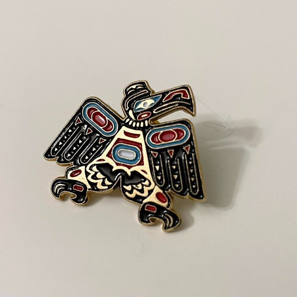 Vintage Native Eagle Pin Made in Taiwan